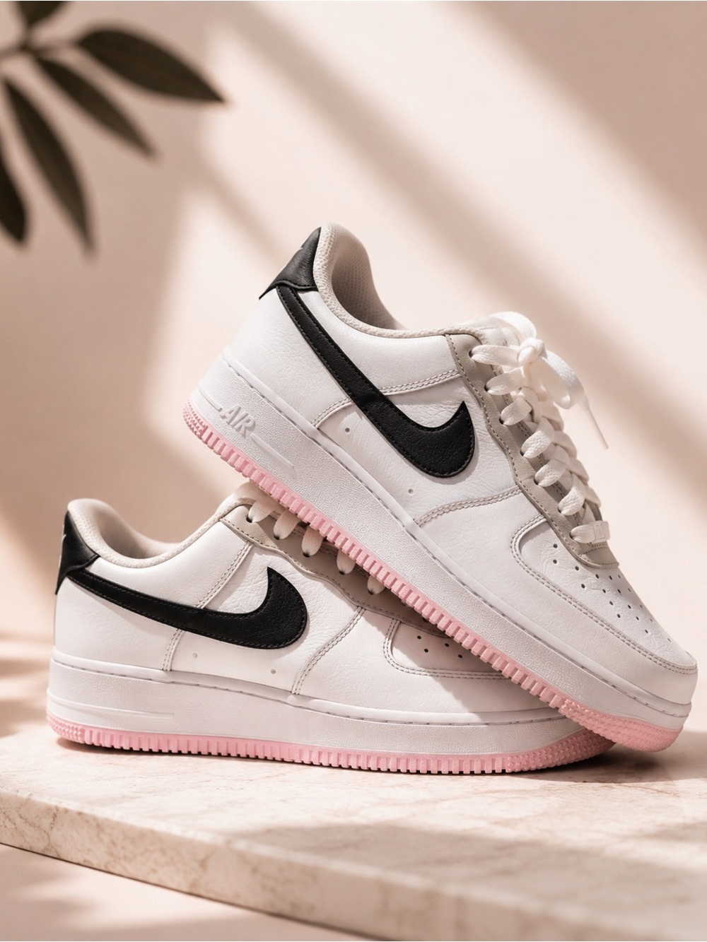 Nike Air Force 1 Low White Black Pink Sole Sneakers Women’s Size 9 | DV3807-001